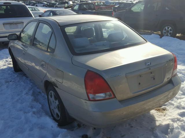 KMHDN45D13U558714 - 2003 HYUNDAI ELANTRA GL TAN photo 3