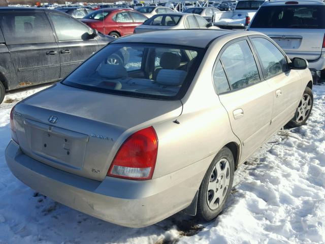 KMHDN45D13U558714 - 2003 HYUNDAI ELANTRA GL TAN photo 4