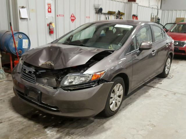 19XFB2F58CE056640 - 2012 HONDA CIVIC LX GRAY photo 2