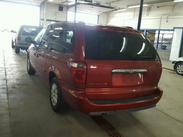 1A4GP44R76B753252 - 2006 CHRYSLER TOWN & COU BURGUNDY photo 3