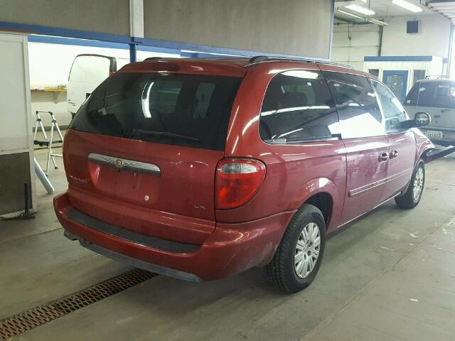 1A4GP44R76B753252 - 2006 CHRYSLER TOWN & COU BURGUNDY photo 4