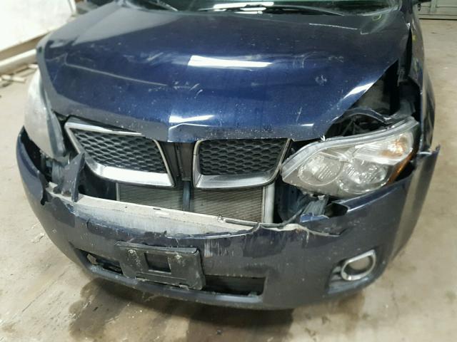 5Y2SP670X9Z414943 - 2009 PONTIAC VIBE BLUE photo 9