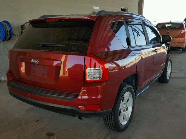 1C4NJCBB8CD601172 - 2012 JEEP COMPASS SP RED photo 4