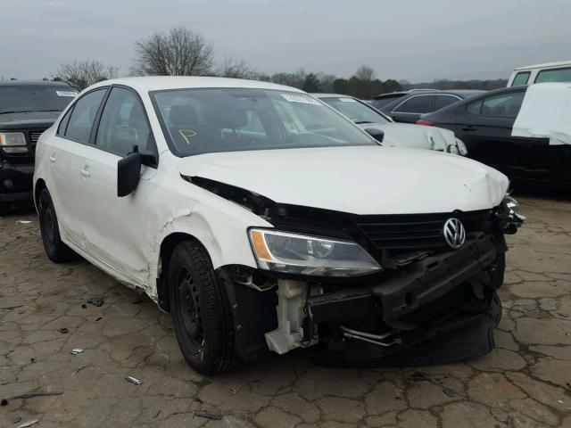 3VW2K7AJ1BM379574 - 2011 VOLKSWAGEN JETTA BASE WHITE photo 1