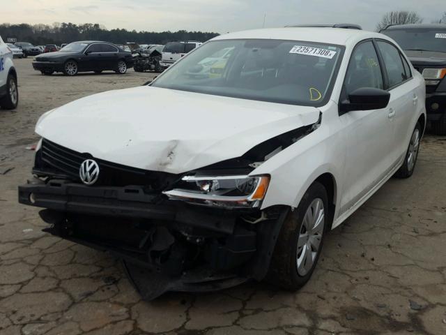 3VW2K7AJ1BM379574 - 2011 VOLKSWAGEN JETTA BASE WHITE photo 2