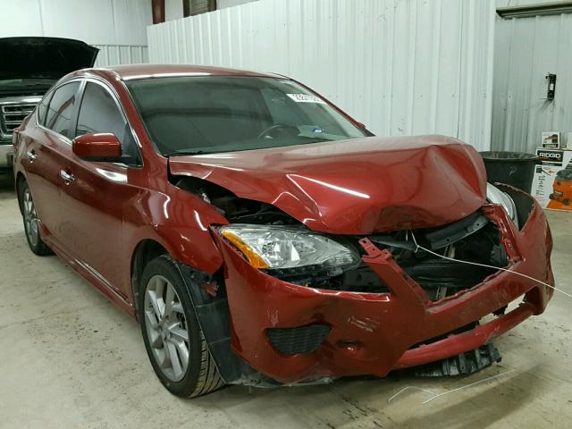 3N1AB7AP0EL647160 - 2014 NISSAN SENTRA S RED photo 1