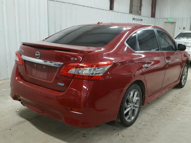 3N1AB7AP0EL647160 - 2014 NISSAN SENTRA S RED photo 4