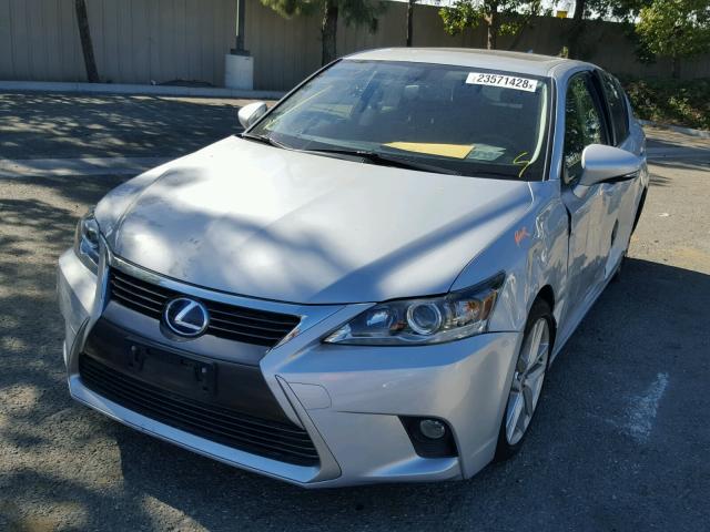 JTHKD5BHXF2246532 - 2015 LEXUS CT 200 SILVER photo 2