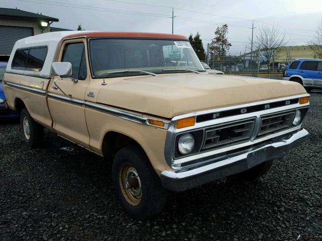 F14HRY63742 - 1977 FORD F150 TAN photo 1