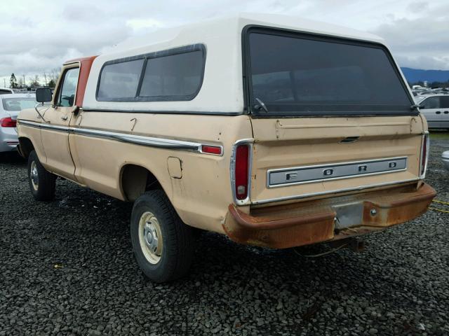 F14HRY63742 - 1977 FORD F150 TAN photo 3