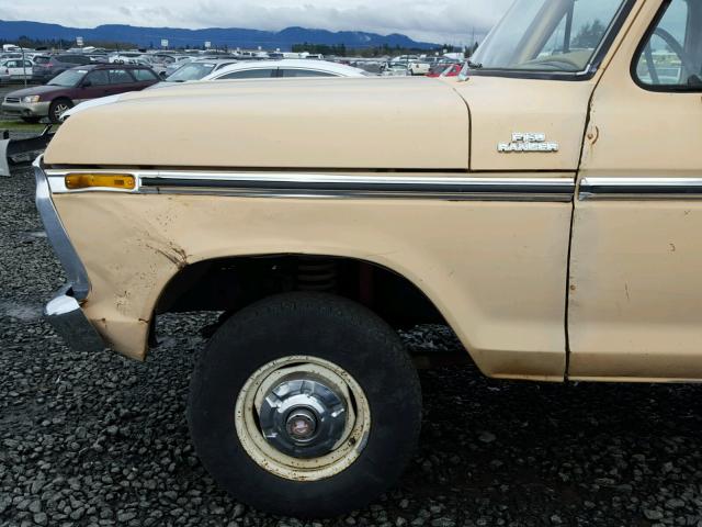 F14HRY63742 - 1977 FORD F150 TAN photo 9