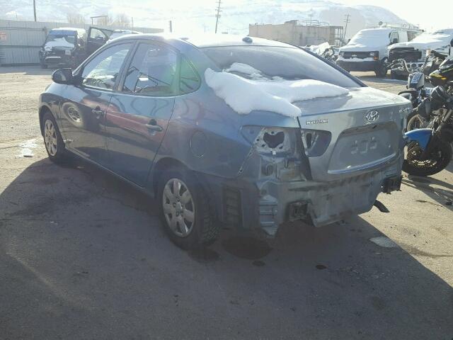 KMHDU46D67U262451 - 2007 HYUNDAI ELANTRA GL BLUE photo 3