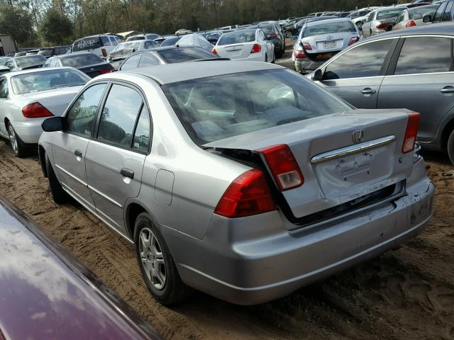 2HGES16531H598835 - 2001 HONDA CIVIC LX SILVER photo 3