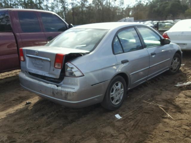 2HGES16531H598835 - 2001 HONDA CIVIC LX SILVER photo 4