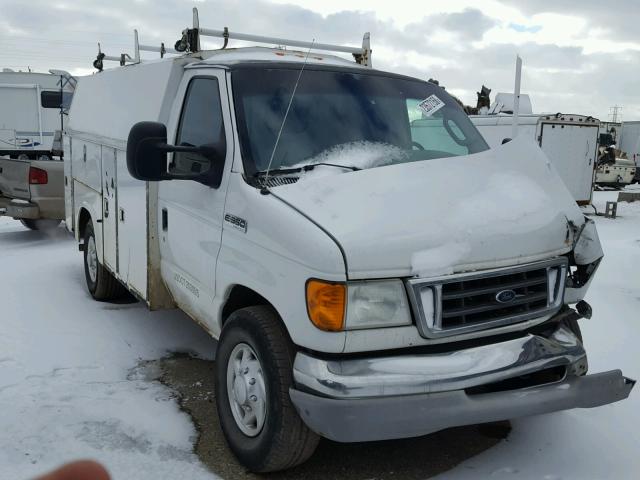 1FDSE35L76DB26125 - 2006 FORD ECONOLINE WHITE photo 1