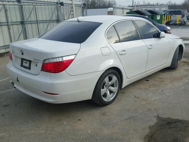 WBANU53528CT11533 - 2008 BMW 528 I WHITE photo 4