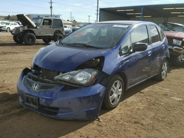 JHMGE88259S007918 - 2009 HONDA FIT BLUE photo 2