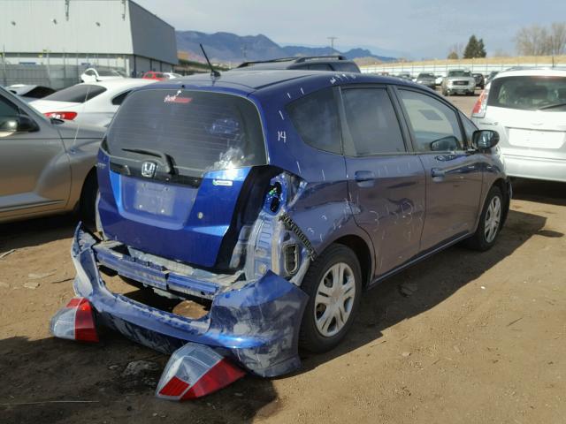 JHMGE88259S007918 - 2009 HONDA FIT BLUE photo 4