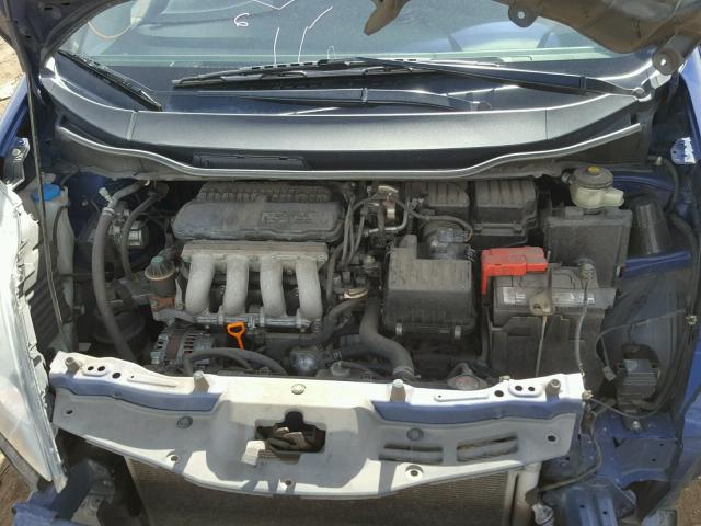 JHMGE88259S007918 - 2009 HONDA FIT BLUE photo 7