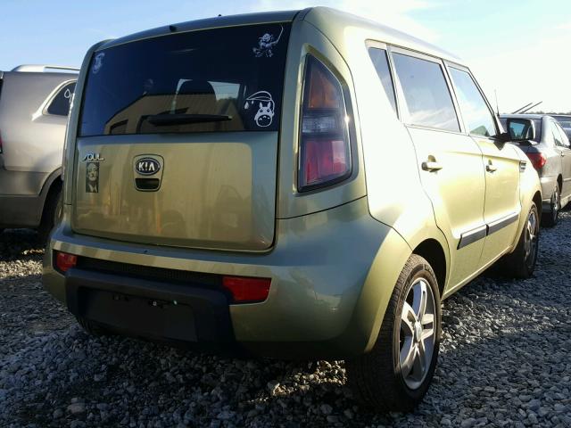 KNDJT2A25B7256068 - 2011 KIA SOUL GREEN photo 4