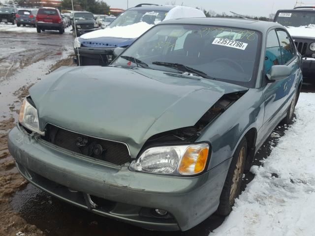 4S3BE625747200070 - 2004 SUBARU LEGACY L S GREEN photo 2