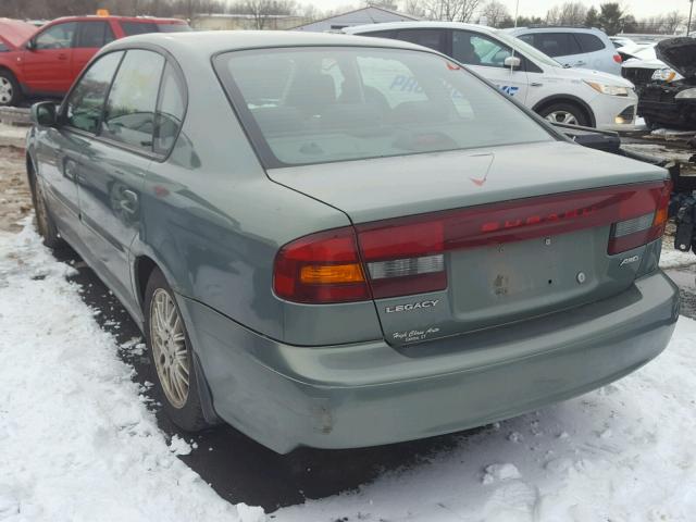 4S3BE625747200070 - 2004 SUBARU LEGACY L S GREEN photo 3