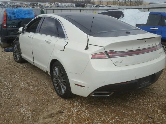 3LN6L2JK4DR823223 - 2013 LINCOLN MKZ WHITE photo 3