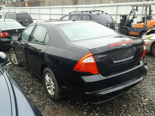 3FAHP0GA2CR174417 - 2012 FORD FUSION S BLACK photo 3