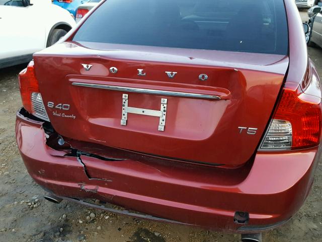 YV1672MS1B2547471 - 2011 VOLVO S40 T5 RED photo 9