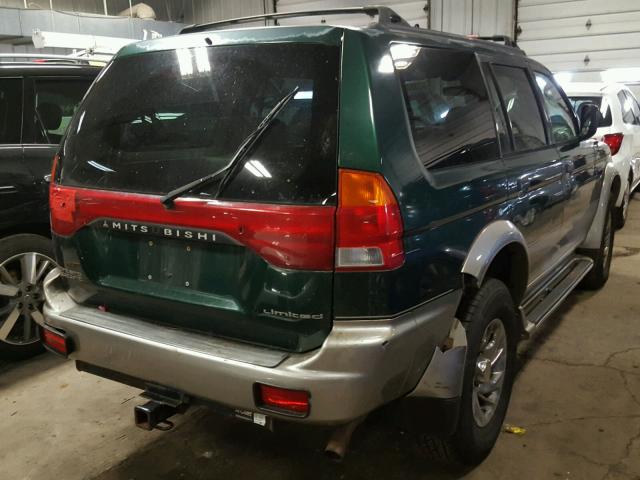 JA4LS41R1XP027456 - 1999 MITSUBISHI MONTERO SP GREEN photo 4