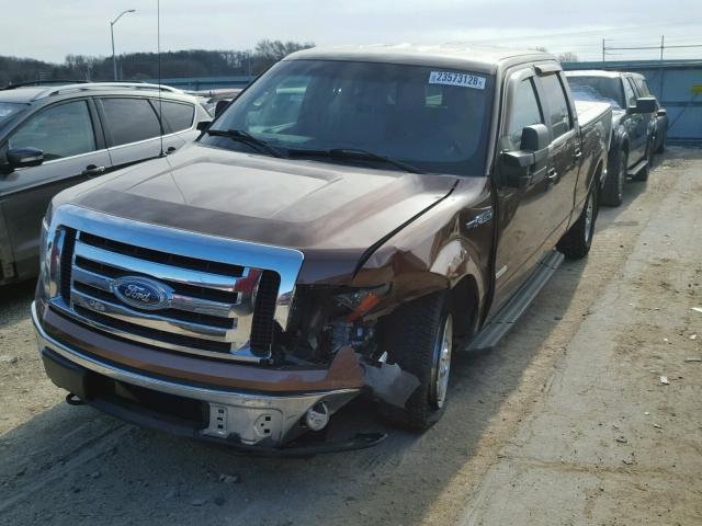 1FTFW1ET6BFC11138 - 2011 FORD F150 SUPER BROWN photo 2