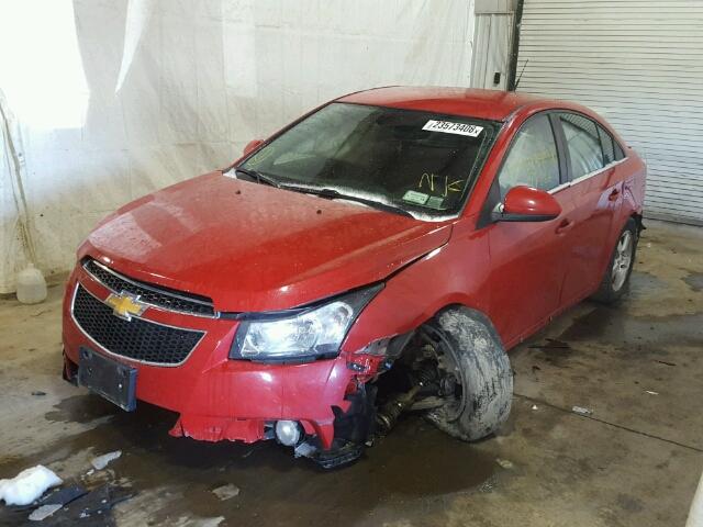 1G1PC5SB1D7219346 - 2013 CHEVROLET CRUZE LT RED photo 2