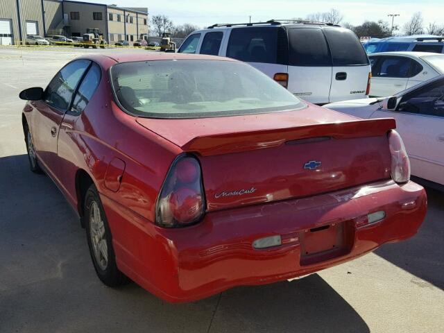 2G1WW12E959155207 - 2005 CHEVROLET MONTE CARL 红色 照片 3