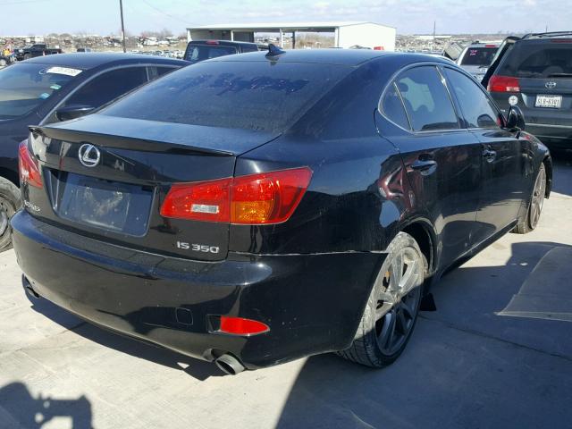 JTHBE262385020545 - 2008 LEXUS IS 350 BLACK photo 4