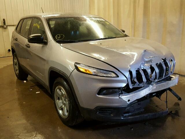 1C4PJMAB6EW233100 - 2014 JEEP CHEROKEE S GRAY photo 1