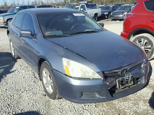 1HGCM567X7A139190 - 2007 HONDA ACCORD EX BLUE photo 1