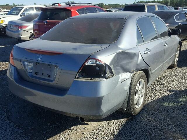 1HGCM567X7A139190 - 2007 HONDA ACCORD EX BLUE photo 4