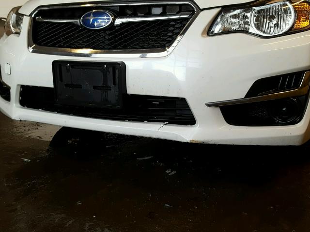 JF1GJAA61GG004845 - 2016 SUBARU IMPREZA WHITE photo 9