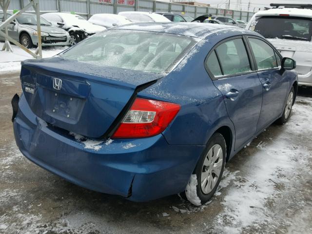 2HGFB2F51CH583750 - 2012 HONDA CIVIC LX BLUE photo 4