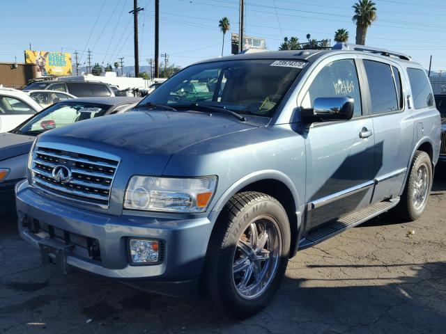 5N3AA08D59N902705 - 2009 INFINITI QX56 BLUE photo 2