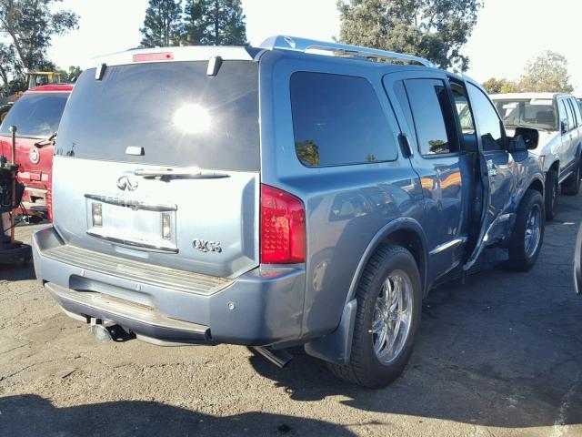 5N3AA08D59N902705 - 2009 INFINITI QX56 BLUE photo 4