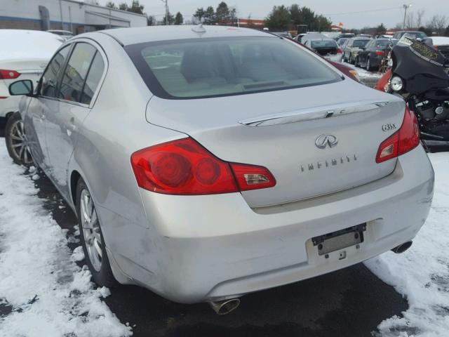 JNKBV61F18M266405 - 2008 INFINITI G35 SILVER photo 3