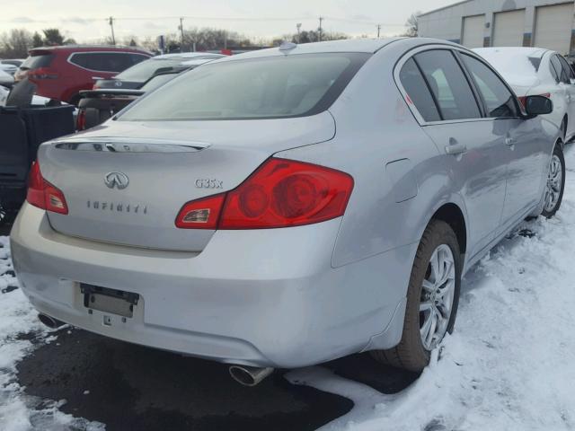 JNKBV61F18M266405 - 2008 INFINITI G35 SILVER photo 4