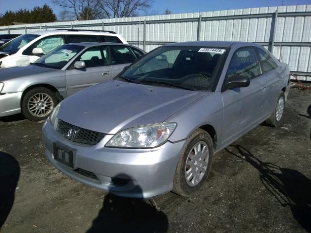 1HGEM21534L025528 - 2004 HONDA CIVIC LX SILVER photo 2