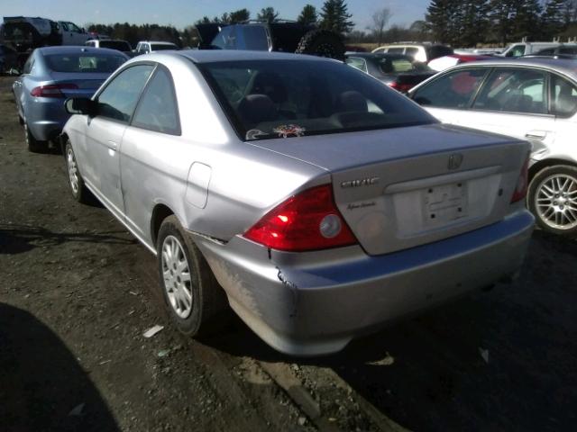 1HGEM21534L025528 - 2004 HONDA CIVIC LX SILVER photo 3