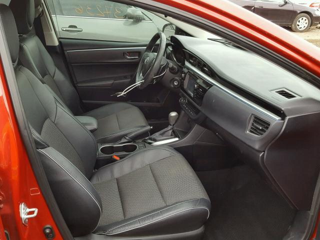 2T1BURHEXEC039905 - 2014 TOYOTA COROLLA L RED photo 5