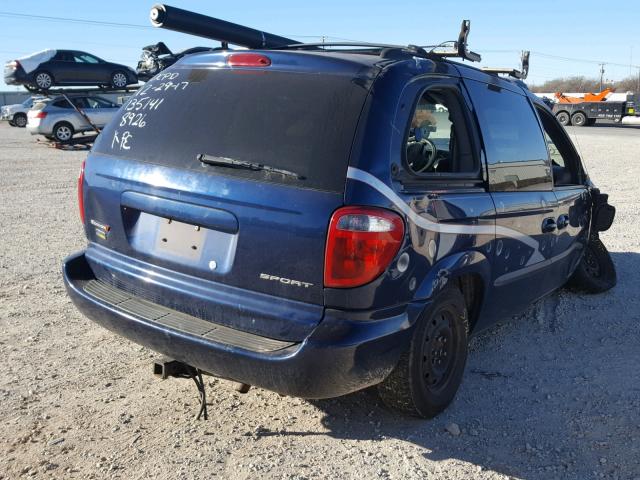 1D4GP45363B118926 - 2003 DODGE CARAVAN SP BLUE photo 4