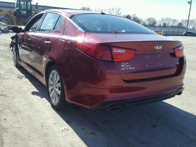 5XXGM4A71FG435199 - 2015 KIA OPTIMA LX RED photo 3