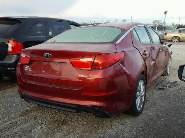 5XXGM4A71FG435199 - 2015 KIA OPTIMA LX RED photo 4