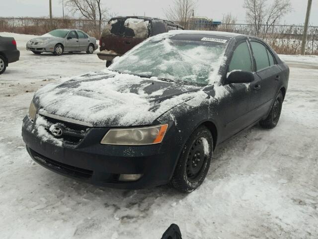 5NPET46C88H313771 - 2008 HYUNDAI SONATA GLS BLUE photo 2